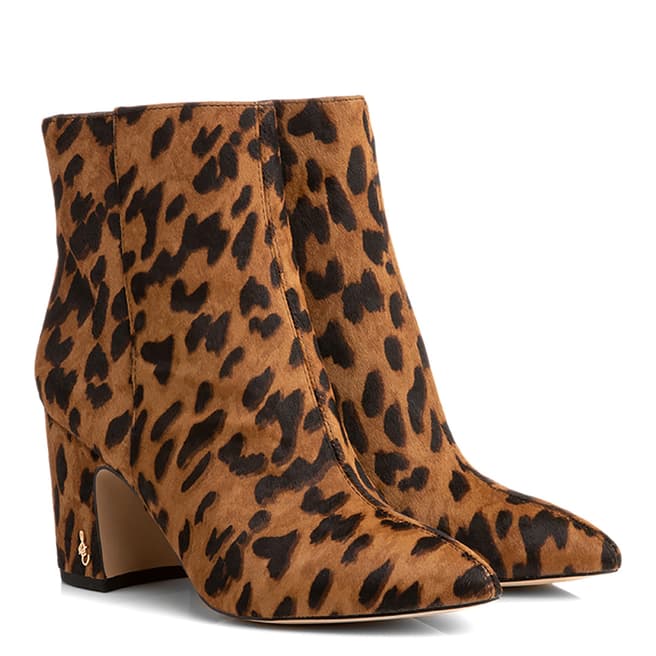 Leopard Print Hilty Ankle Boots - BrandAlley