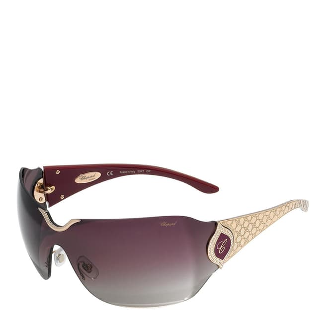 Women's Burgundy Embossed Chopard Sunglasses - BrandAlley