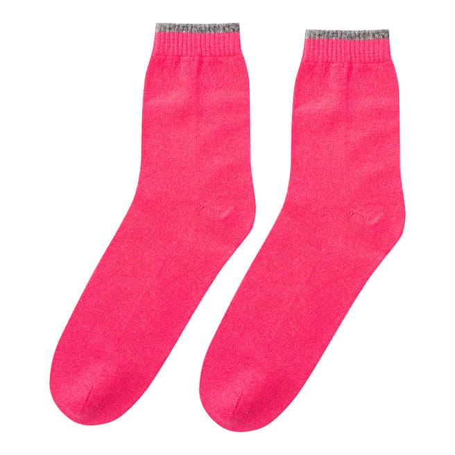 Neon Pink Cashmere Socks - BrandAlley