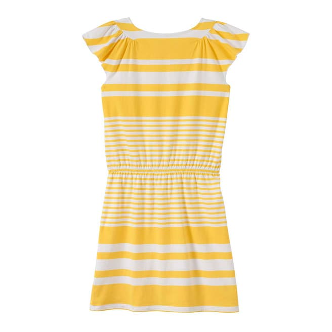 Girls Yellow Dandelion Flutter Sleeve Dress - BrandAlley