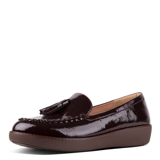 Berry Leather Patent Petrina Moccasins - BrandAlley