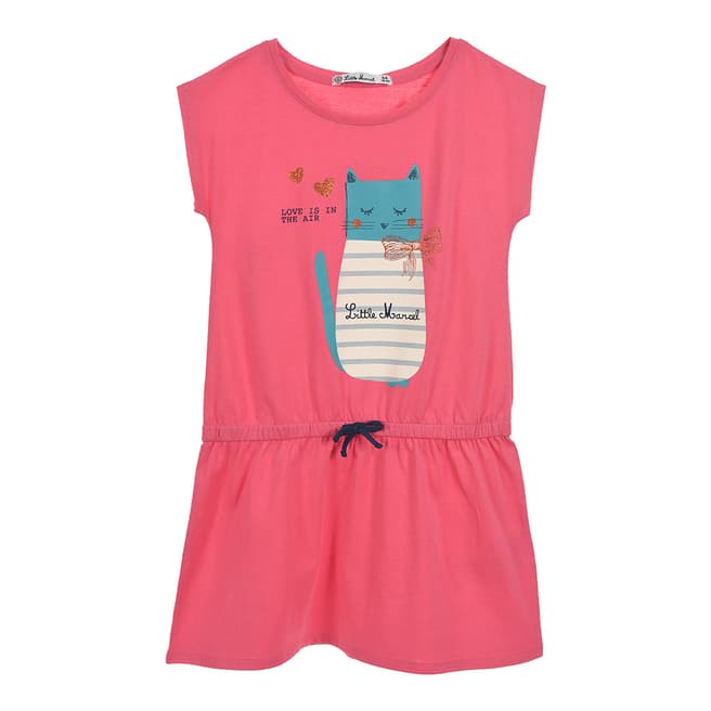 Kids Pink Graphic Dress - BrandAlley