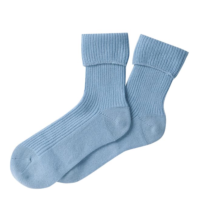 Antique Blue Cashmere Bed Socks - BrandAlley