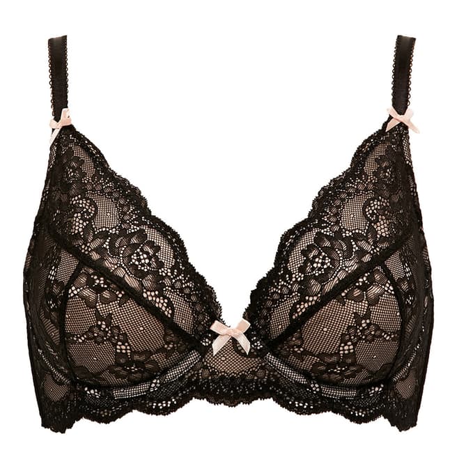 Black Shell Juliette Lace Underwired Non Pad Bra Brandalley