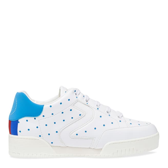 White & Blue Fluo Sneaker - BrandAlley