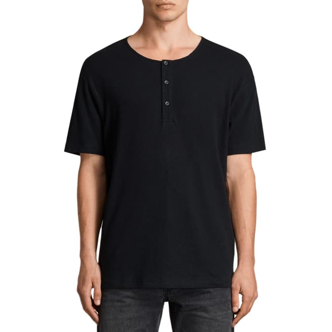 Black Lenn Henley T-Shirt - BrandAlley