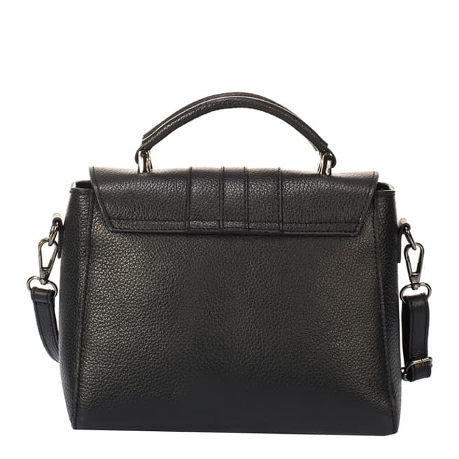 Black Leather Top Handle Bag - BrandAlley