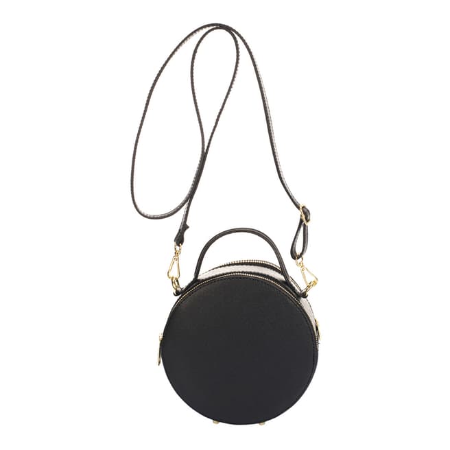 Black Leather Circle Bag - BrandAlley