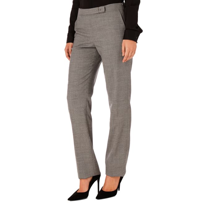 Grey Tafena Wool Stretch Suit Trousers - BrandAlley