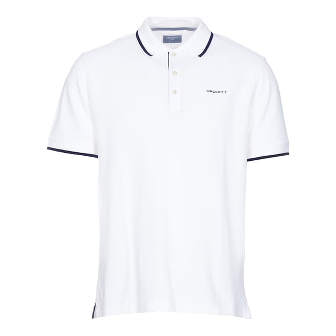 White Cotton Pique Polo Shirt - BrandAlley