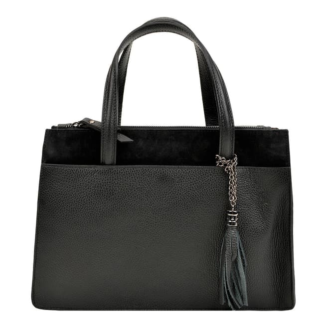 Black Leather Handbag - BrandAlley