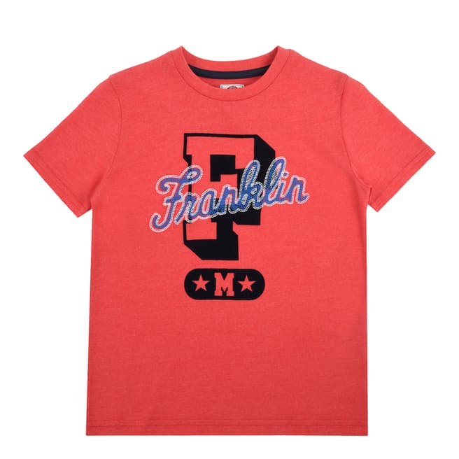 Red Marl Franklin T Shirt - BrandAlley