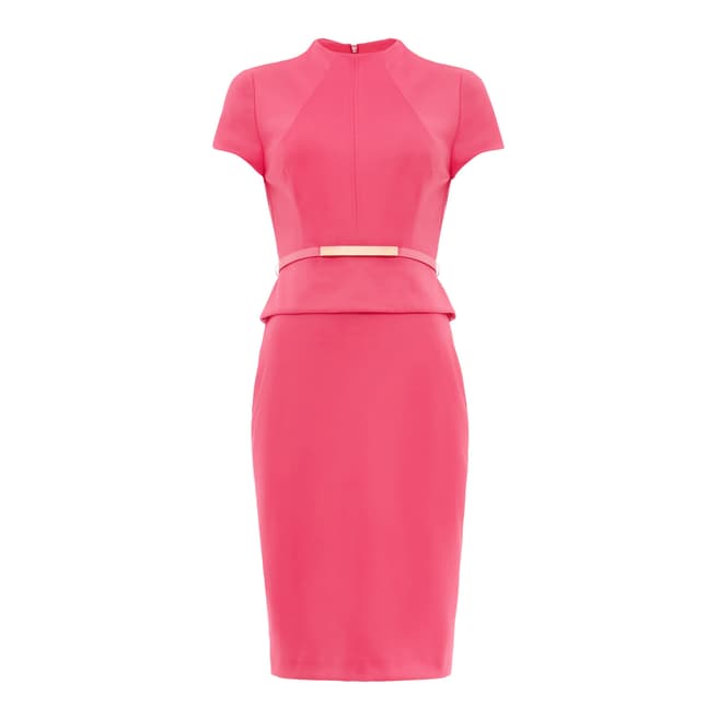 Bright Pink Darcy Belted Dress - BrandAlley