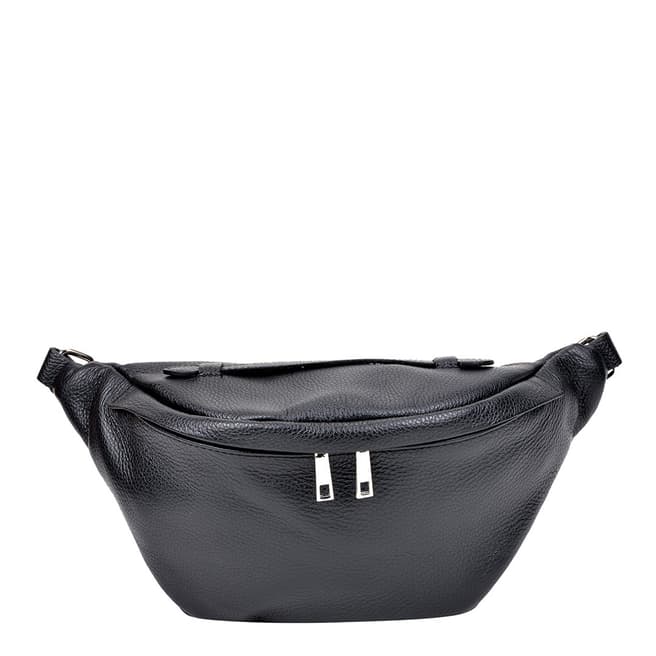 Black Leather Belt Bag - BrandAlley