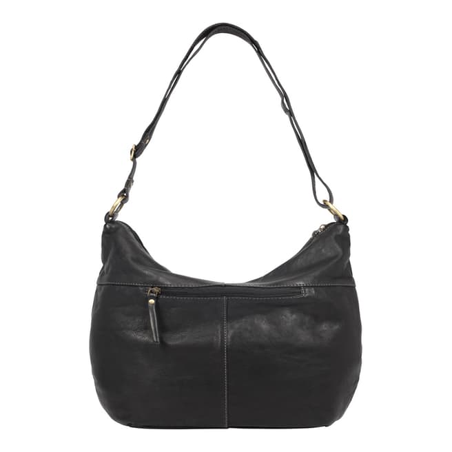 Black Leather Shoulder Bag/Cross Body Bag - BrandAlley