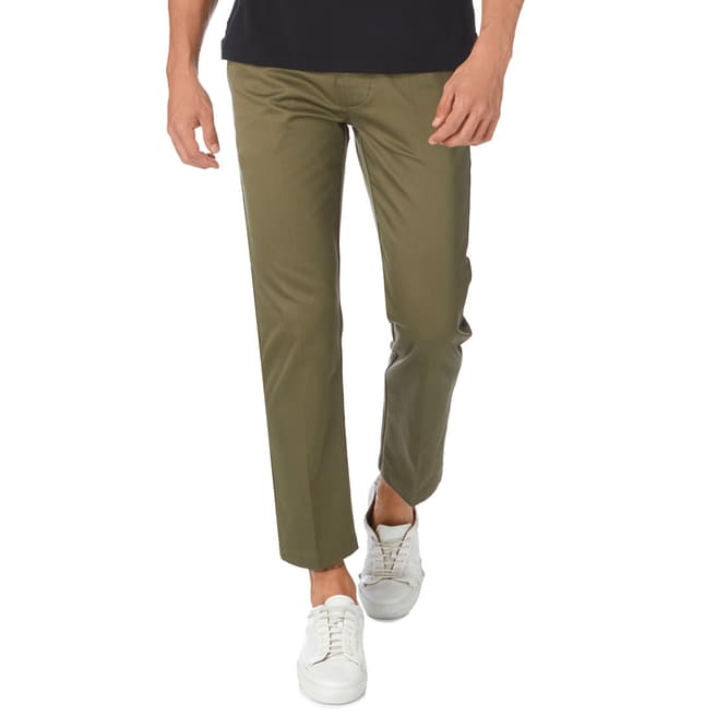 Green Classic Cotton Chinos - BrandAlley