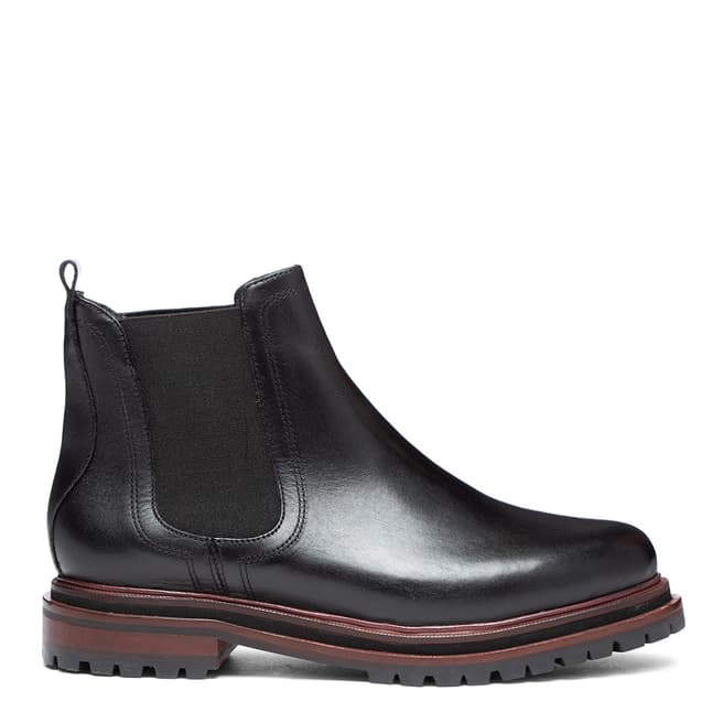 Black Wisty Leather Chelsea Boot - BrandAlley