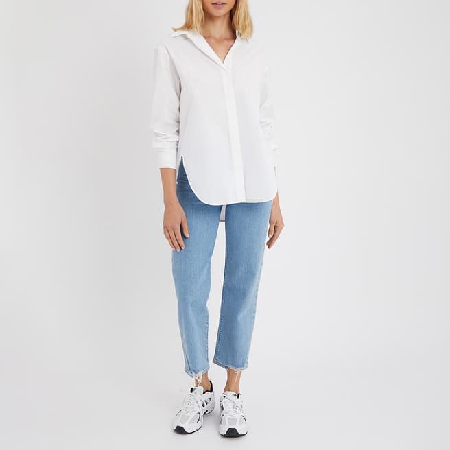 White Cotton Poplin Shirt - BrandAlley