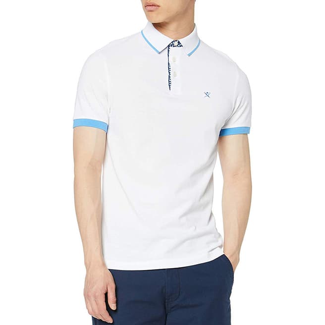 White Slim Fit Cotton Polo Shirt - BrandAlley