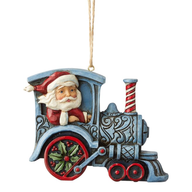 Santa In Train Engine Hanging Ornament - BrandAlley