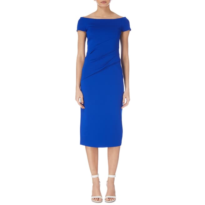 Blue Bardot Knit Dress - BrandAlley