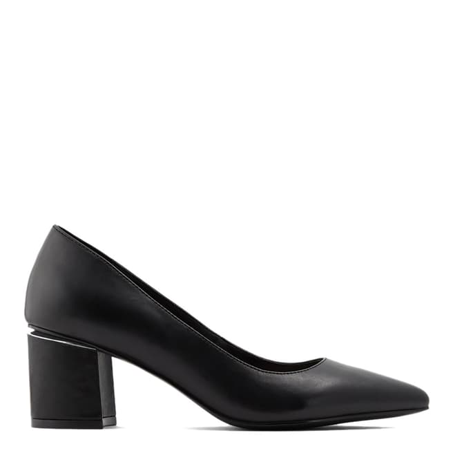 Black Leather Friravia Court Shoes - BrandAlley