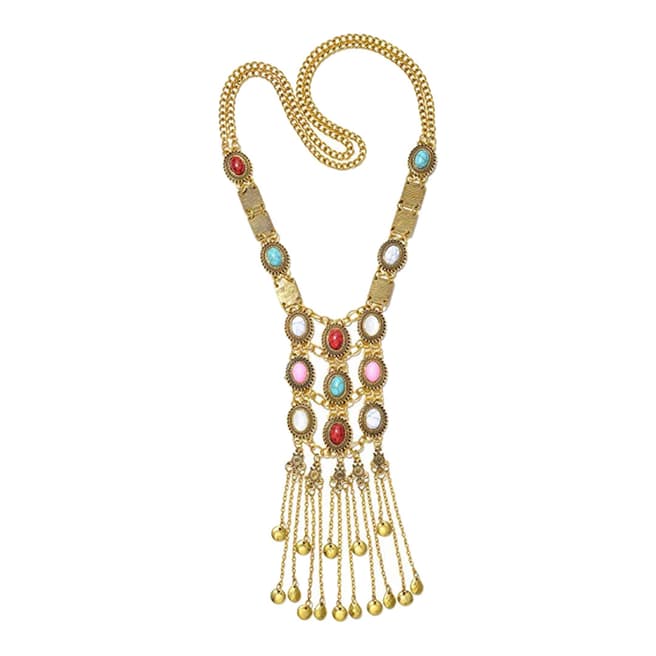 18K Gold Plated Bohemian Necklace - BrandAlley