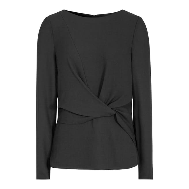 Black Millie Knotted Top - BrandAlley