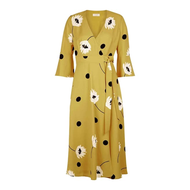 Yellow Jeanne Print Dress - BrandAlley