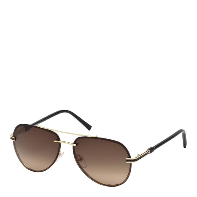 Men's Brown Montblanc Sunglasses 60mm - BrandAlley