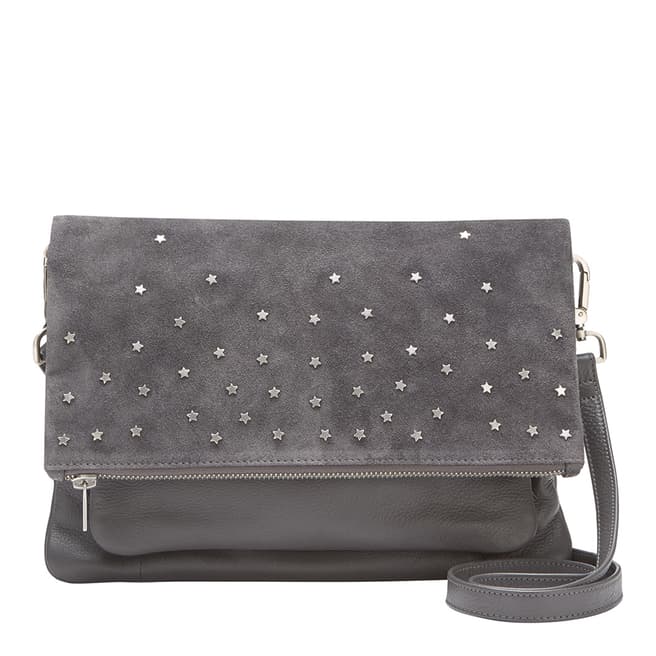 Hope Charcoal Leather Star Bag - BrandAlley