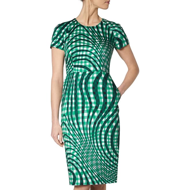 Green Kaleigh Fitted Dress - BrandAlley