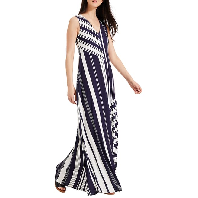 Navy Stripe Shania Maxi Dress - BrandAlley