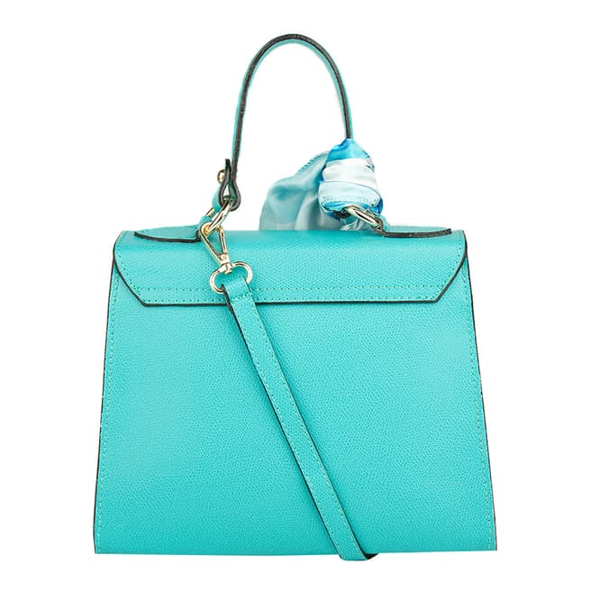 Turquoise Leather Top Handle Bag - BrandAlley