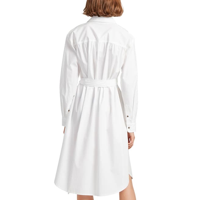 White Southside Cotton Blend Dress - BrandAlley