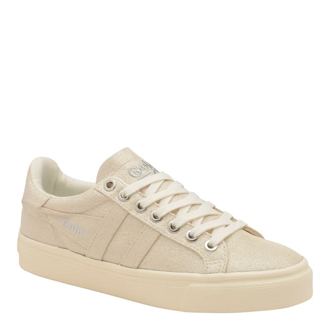 Silver & Off White Orchid II Sparkle Trainers - BrandAlley