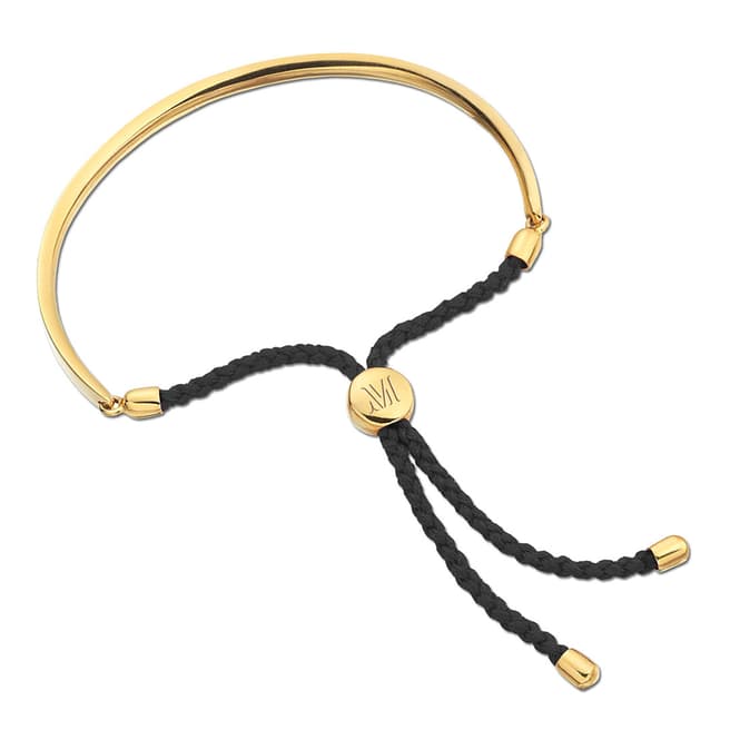 18ct Gold Vermeil Fiji Friendship Bracelet Black - BrandAlley