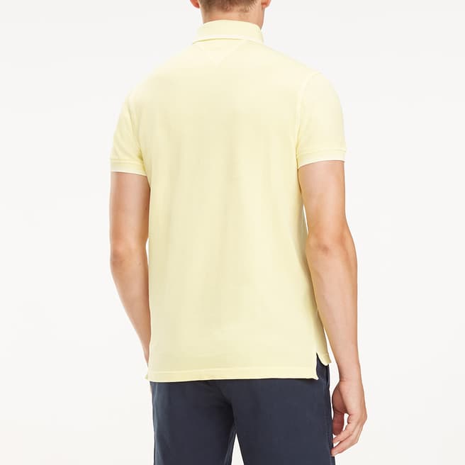 Yellow Garment Dye Slim Polo Shirt - BrandAlley