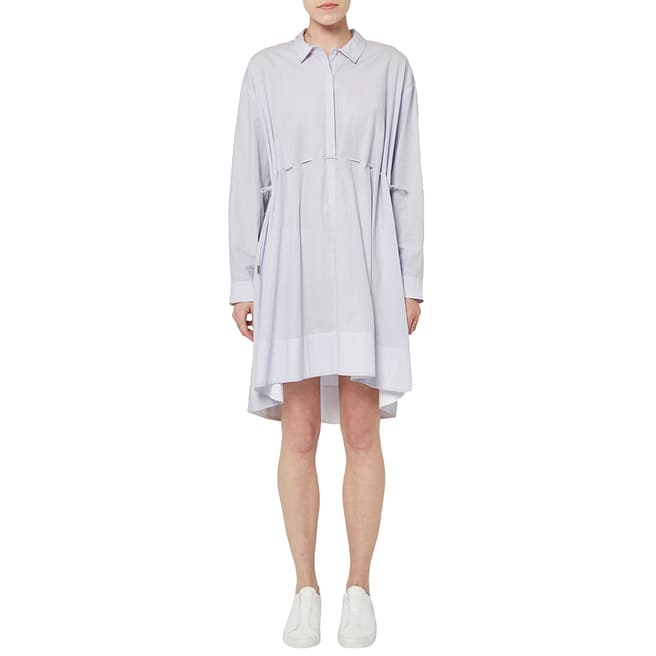 Blue/White Smithson Striped Cotton Shirt Dress - BrandAlley