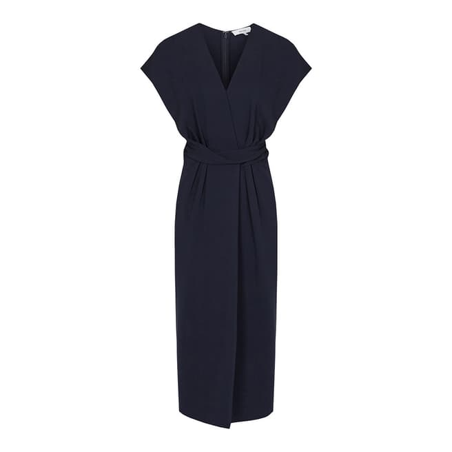 Navy Maxime Fitted Dress - BrandAlley