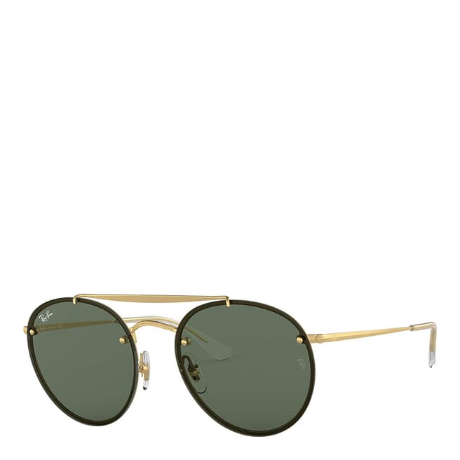 Unisex Gold/Green Sunglasses 54mm - BrandAlley
