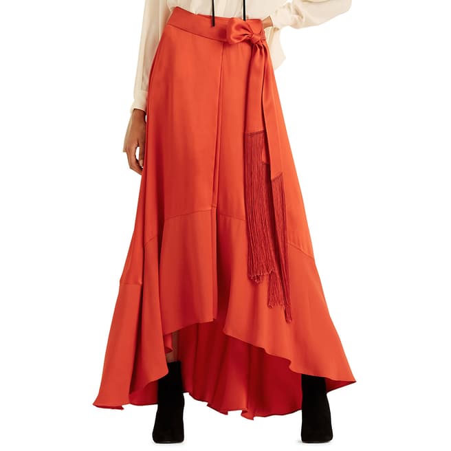 Orange Satin Skirt - BrandAlley