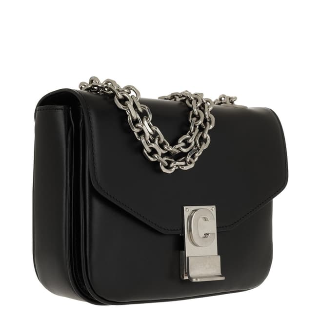 Black Small C Leather Shoulder Bag - BrandAlley