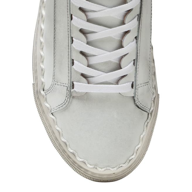 White Ziva Scallop Sneakers - BrandAlley