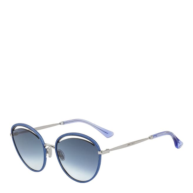 Women's Blue Glitter Jimmy Choo Sunglasses 59mm - BrandAlley