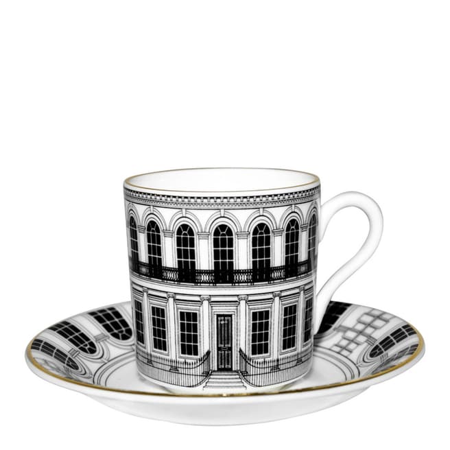 Beautiful Buildings White Espresso Cup & Saucer - BrandAlley