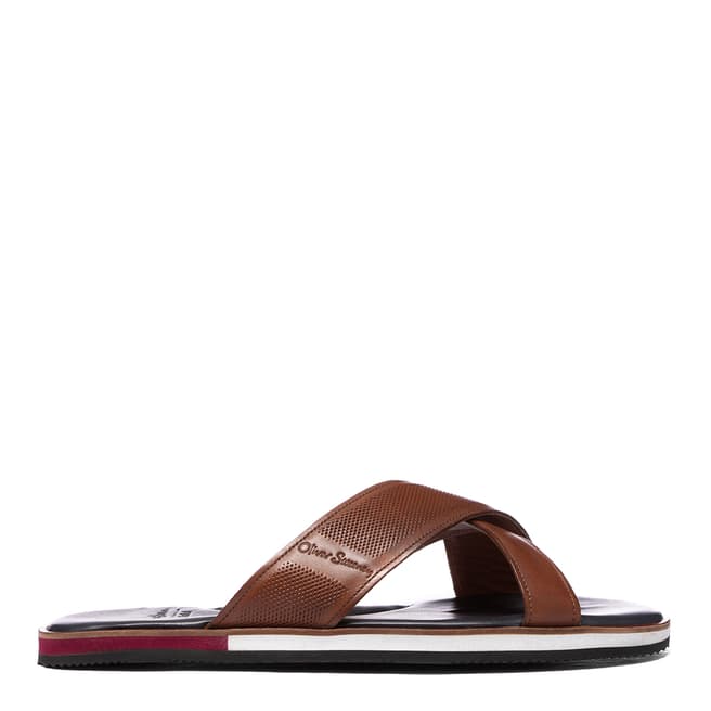 Tan Yell Leather Sandals - BrandAlley