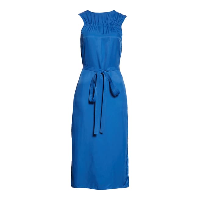 Blue Sleeveless Midi Dress - BrandAlley