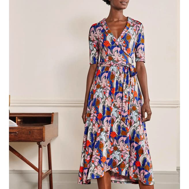 Multi Print Lavinia Jersey Wrap Dress - BrandAlley