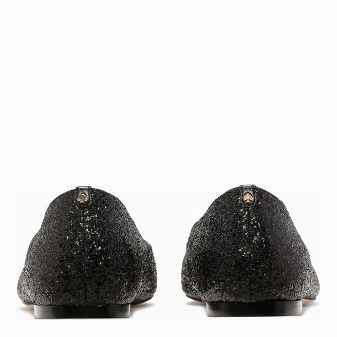 Black Glitter Rhinestone Detail Pump Shoes - BrandAlley